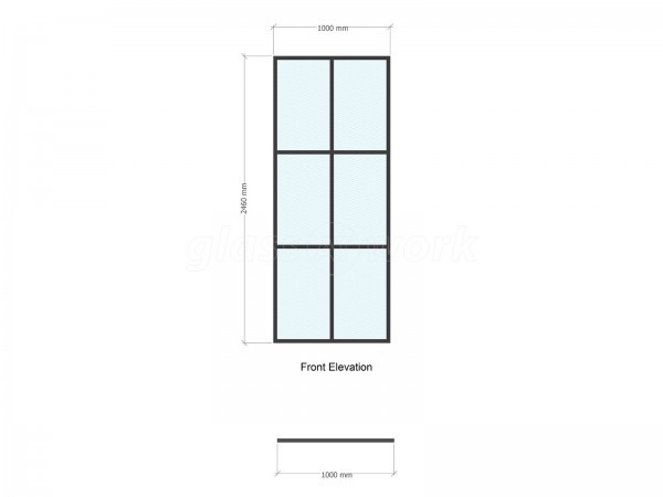 Domestic Project (Leyton, London): T-Bar Slimline Industrial-Style Glass Partitioning