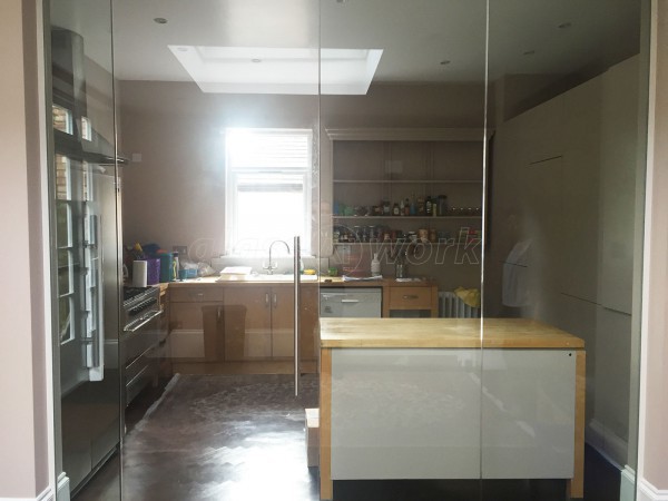 Domestic Property (Mapesbury, London): Glass Partition Wall and Door