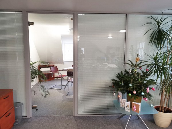 S J Kilshaw Partners Ltd (Cambridge, Cambridgeshire): Double Glazed Glass Partition Wall With Integral Blinds