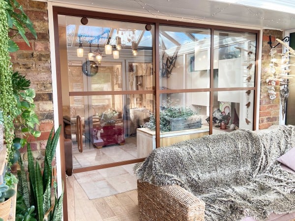 Domestic Project (Chalfont St Peter, Buckinghamshire): Industrial Style Sliding Door Partition With Fawn Brown Trackwork