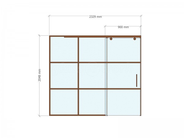 Domestic Project (Chalfont St Peter, Buckinghamshire): Industrial Style Sliding Door Partition With Fawn Brown Trackwork