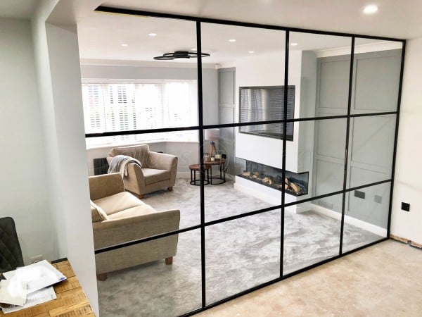 Residential Project (Burton-on-Trent, Staffordshire): T-Bar Glass Room Divider