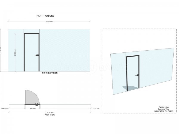 Efeca (Bournemouth, Dorset): Acoustic Glazed Office Screen With Soundproofing