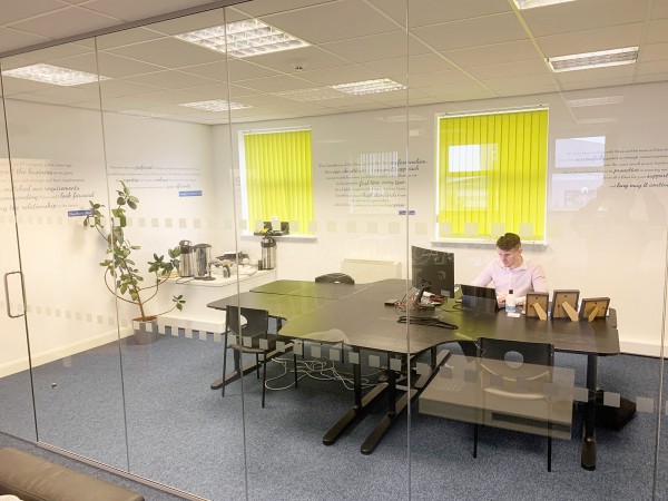 Eitex (Castleford, West Yorkshire): Toughened Glass Office Screen