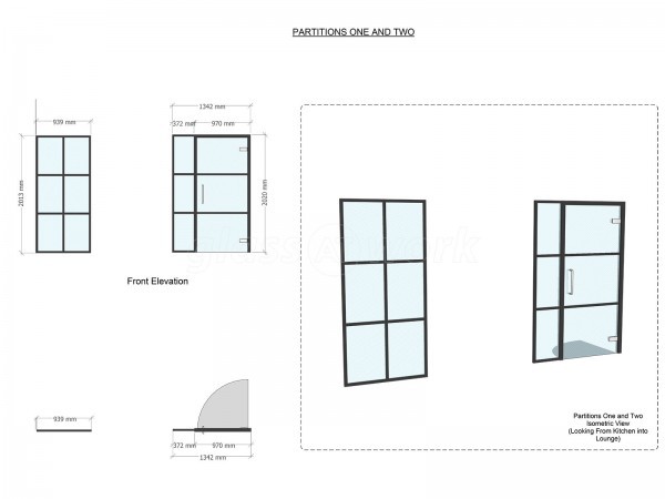 Residential Project (Pwllheli, Wales): T-Bar Black Framed Glass Door and Side Panel