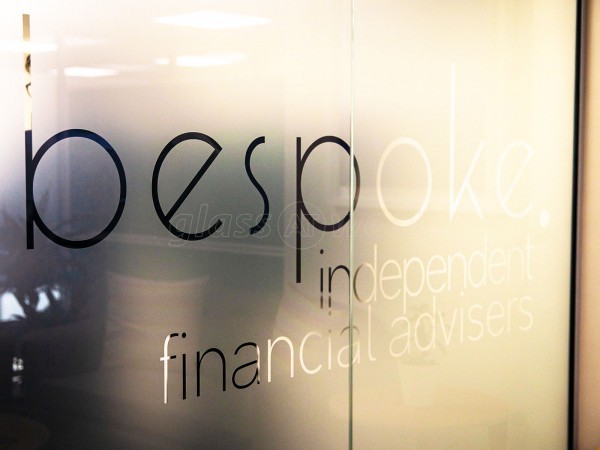 Bespoke Independent Financial Advisers (Woking, Surrey): Acoustic Glass Office Partitions and Doors