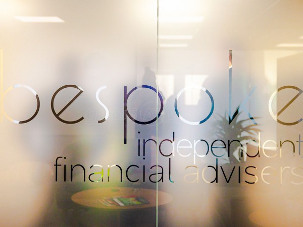 Bespoke Independent Financial Advisers (Woking, Surrey): Acoustic Glass Office Partitions and Doors