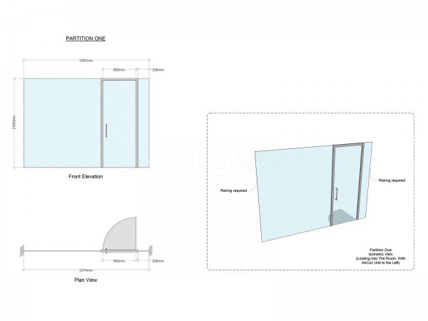 Nishikoi Aquaculture Limited (Wethersfield, Essex): Glass Office Room Divider with Door