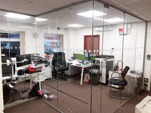 Eurotank Service Group Ltd (Stoke On Trent, Staffordshire): Stepped Glass Partition For Office Room Divider