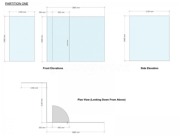 Eurotank Service Group Ltd (Stoke On Trent, Staffordshire): Stepped Glass Partition For Office Room Divider