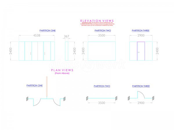 Co-work Ventures Ltd (Exeter, Devon): Multiple Glass Walled Offices