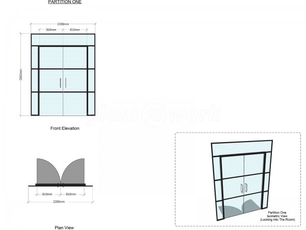 Domestic Project (Margate, Kent): Black T-Bar Factory-Style Glazed Partition With Double Doors