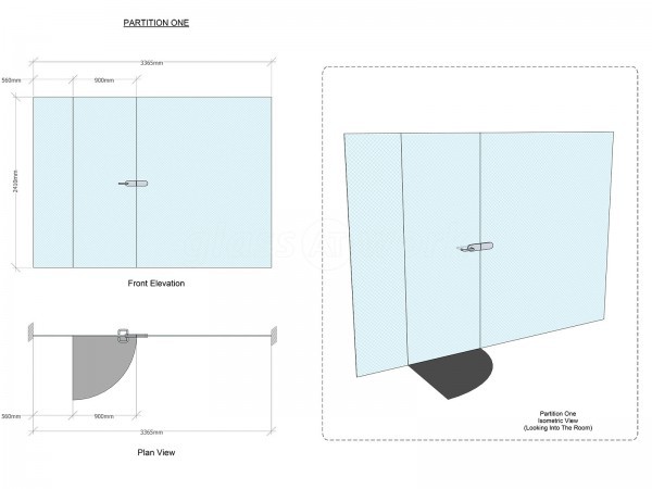Firstnet Data Centres Limited (Windermere, Cumbria): Small Glass Office Wall With Lockable Door