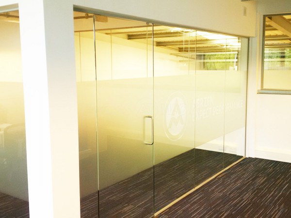 Aerzen (Rotherham, South Yorkshire): Fire Rated Glass Partitioning and Non-Fire Glass Corner Room