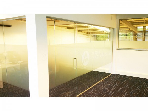 Aerzen (Rotherham, South Yorkshire): Fire Rated Glass Partitioning and Non-Fire Glass Corner Room