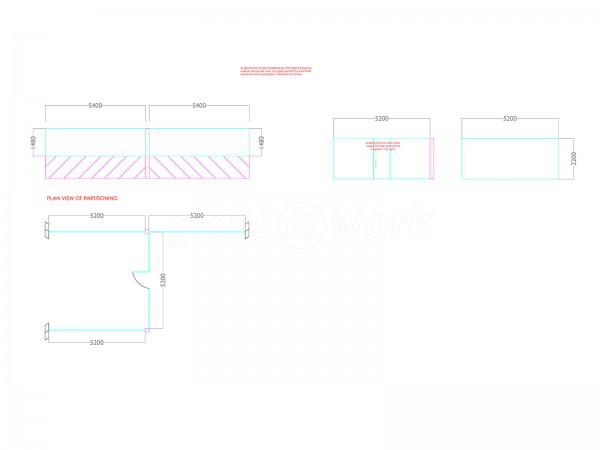 Aerzen (Rotherham, South Yorkshire): Fire Rated Glass Partitioning and Non-Fire Glass Corner Room