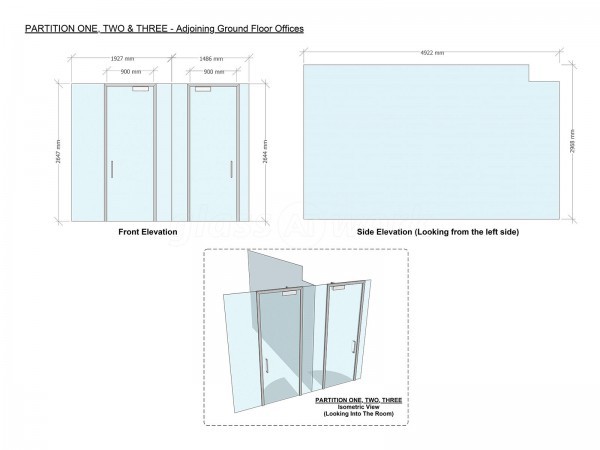 FSG Property Services (Milton Keynes, Buckinghamshire): Large Shaped Glazed Screen With Transom and Glass Office Fit-out