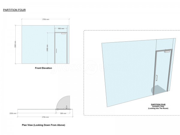 FSG Property Services (Milton Keynes, Buckinghamshire): Large Shaped Glazed Screen With Transom and Glass Office Fit-out