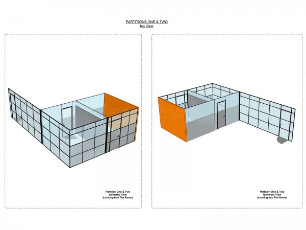 FRAMEWORKS (Westminster, London): Full Office Fit-Out Using Black Industrial Warehouse Glazed Partitions [Our Alternative to Steel Framed Glazing]