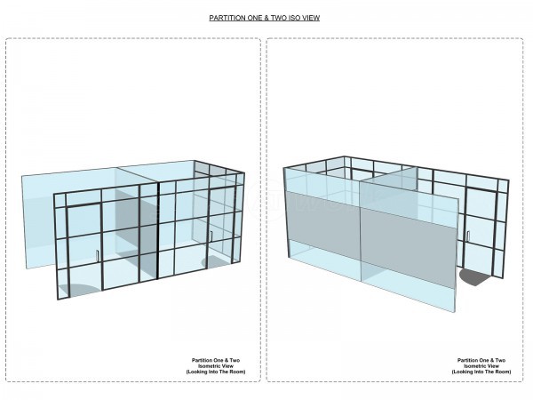 FRAMEWORKS (Westminster, London): Full Office Fit-Out Using Black Industrial Warehouse Glazed Partitions [Our Alternative to Steel Framed Glazing]