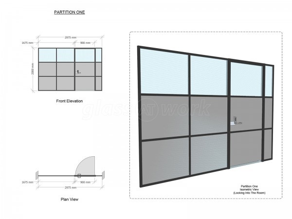 FRAMEWORKS (Westminster, London): Full Office Fit-Out Using Black Industrial Warehouse Glazed Partitions [Our Alternative to Steel Framed Glazing]