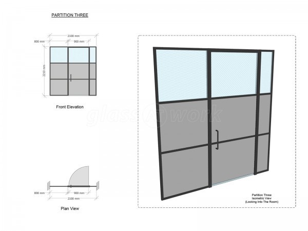 FRAMEWORKS (Westminster, London): Full Office Fit-Out Using Black Industrial Warehouse Glazed Partitions [Our Alternative to Steel Framed Glazing]