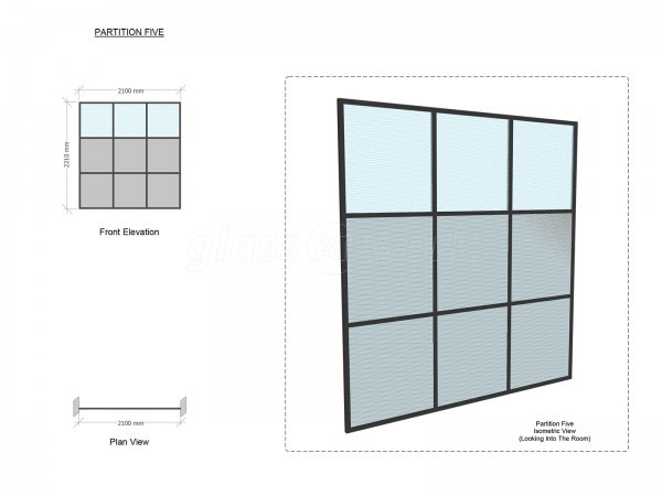 FRAMEWORKS (Westminster, London): Full Office Fit-Out Using Black Industrial Warehouse Glazed Partitions [Our Alternative to Steel Framed Glazing]