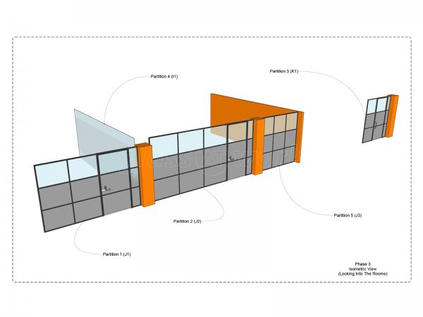 FRAMEWORKS (Westminster, London): Full Office Fit-Out Using Black Industrial Warehouse Glazed Partitions [Our Alternative to Steel Framed Glazing]