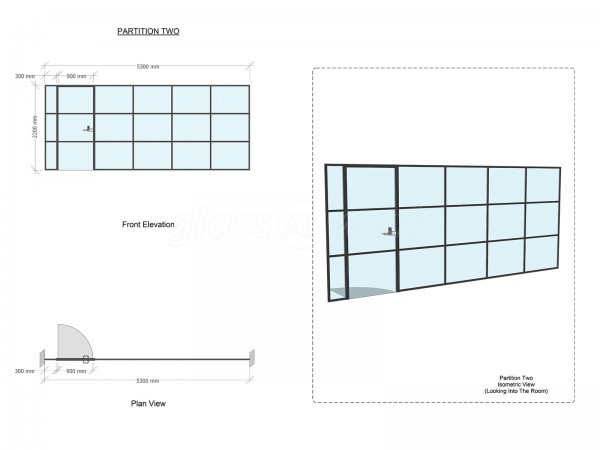 FRAMEWORKS (Westminster, London): Full Office Fit-Out Using Black Industrial Warehouse Glazed Partitions [Our Alternative to Steel Framed Glazing]