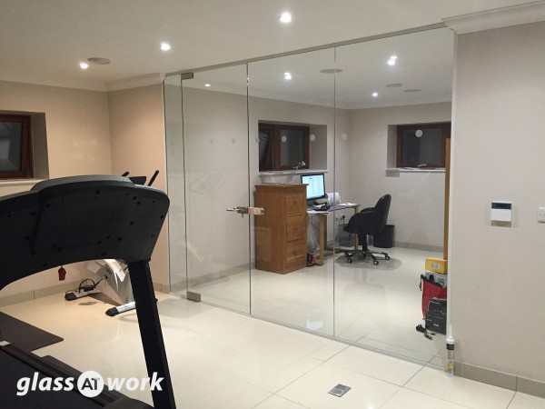 Domestic Basement (Crawley, Surrey): Glass Home Office