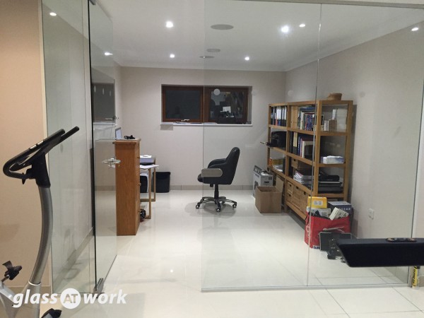 Domestic Basement (Crawley, Surrey): Glass Home Office