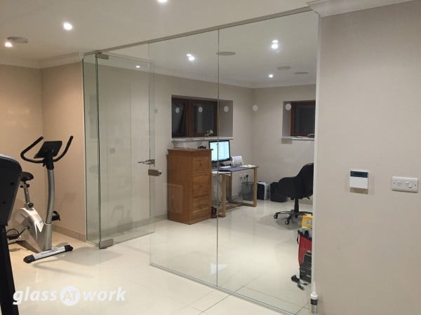 Domestic Basement (Crawley, Surrey): Glass Home Office