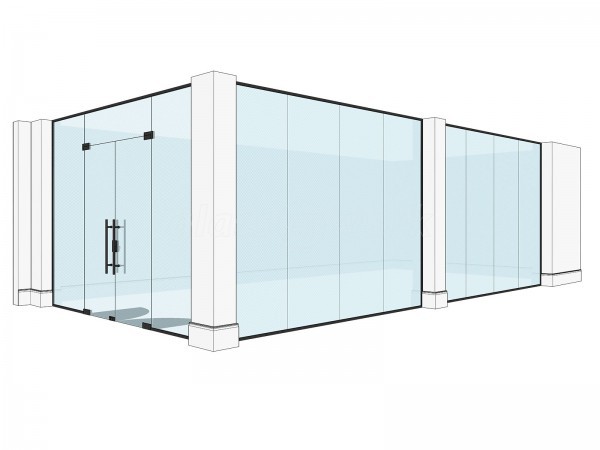 Domestic Project (Hertford, Hertfordshire): Basement Glass Corner Room With Double Doors