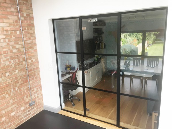 Residential Project (Bexley, Kent): T-Bar Soho-Style Black Panelled Glazed Wall