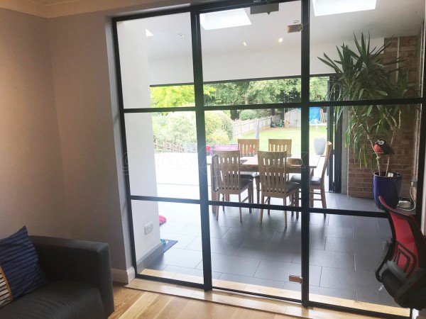 Residential Project (Bexley, Kent): T-Bar Soho-Style Black Panelled Glazed Wall