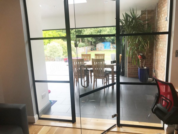 Residential Project (Bexley, Kent): T-Bar Soho-Style Black Panelled Glazed Wall