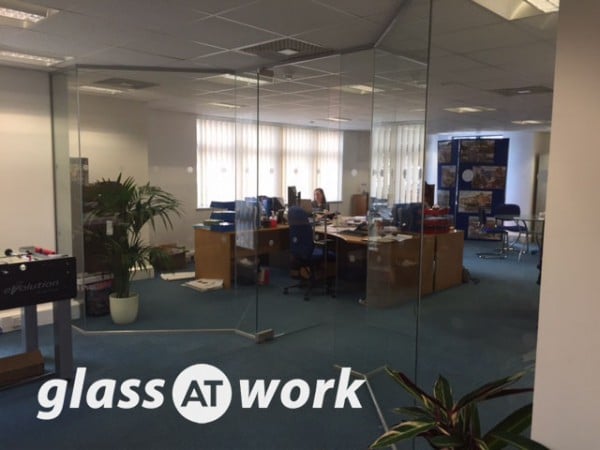 Gibson Games (Sutton, London): Angled Glass Partitioning