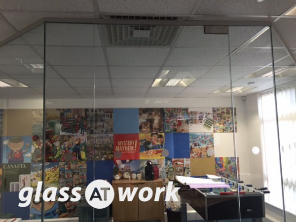 Gibson Games (Sutton, London): Angled Glass Partitioning