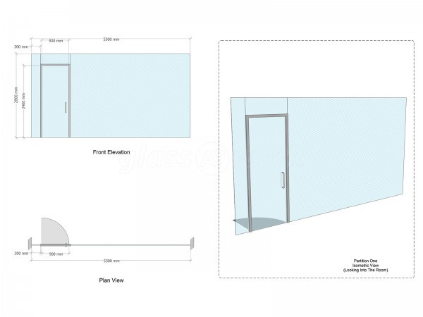 We Are Hydrogen Ltd (Central Glasgow, Scotland): Office Partition With Spaceman Moon Landing Graphic