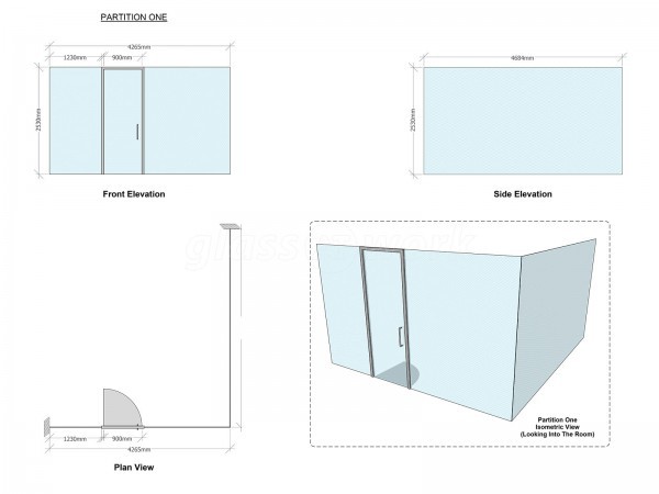 Horizon Entertainment Cargo (Richmond upon Thames, Greater London): Glass Corner Room With Part One-Way Window Film