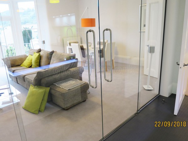 Domestic Project (Dartmouth, Devon): Non-Fire Rated Double Glass Sliding Doors At A Domestic Seaside Property