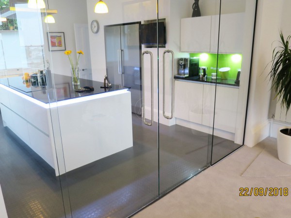 Domestic Project (Dartmouth, Devon): Non-Fire Rated Double Glass Sliding Doors At A Domestic Seaside Property