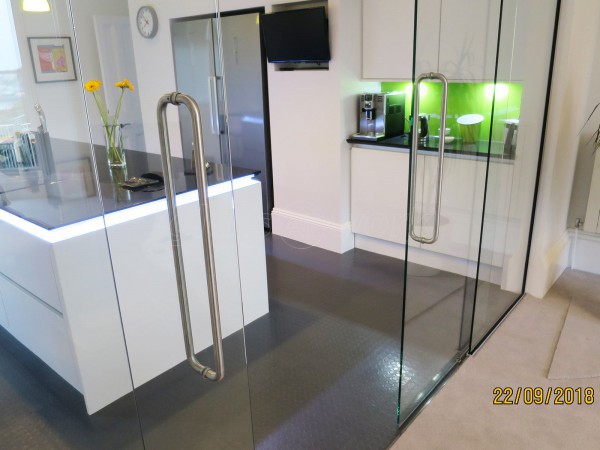 Domestic Project (Dartmouth, Devon): Non-Fire Rated Double Glass Sliding Doors At A Domestic Seaside Property