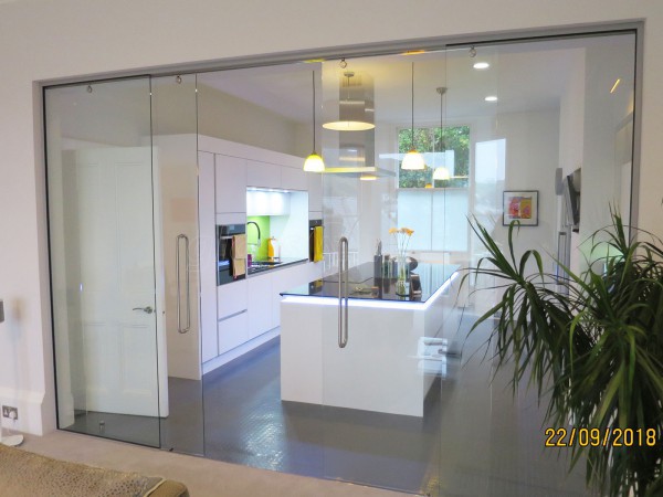 Domestic Project (Dartmouth, Devon): Non-Fire Rated Double Glass Sliding Doors At A Domestic Seaside Property