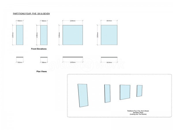 Four Square Furniture (Watford, Hertfordshire): Glass Office Walls (Using Toughened Glass & Laminated Acoustic Glass)