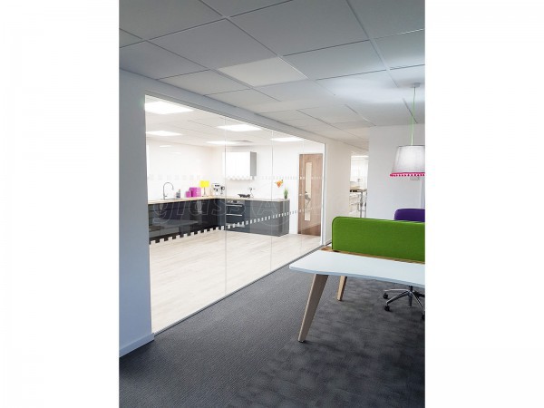 Four Square Furniture (Watford, Hertfordshire): Glass Office Walls (Using Toughened Glass & Laminated Acoustic Glass)