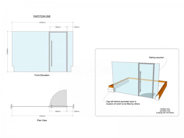 Engage Business Media Ltd (Weybridge, Surrey): Acoustic Office Partition / Glass Room Divider With Door