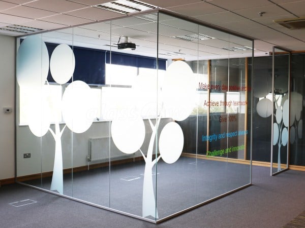 Bunzl Retail Supplies (Swinton, Manchester): Glass Partitioning With Window Film