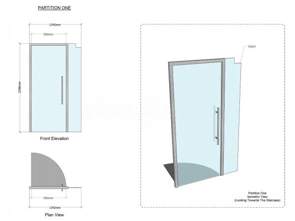 Nash Partnership (Berkhampstead, Hertfordshire): Office Glass Door and Side Panel