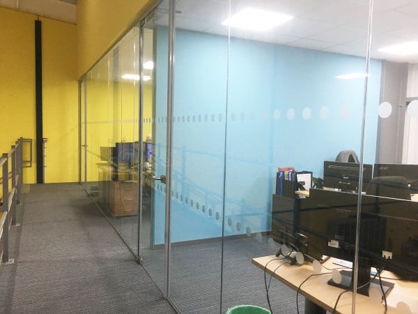 Canvasman Ltd (Baildon, West Yorkshire): Glass Partition Offices on Mezzanine